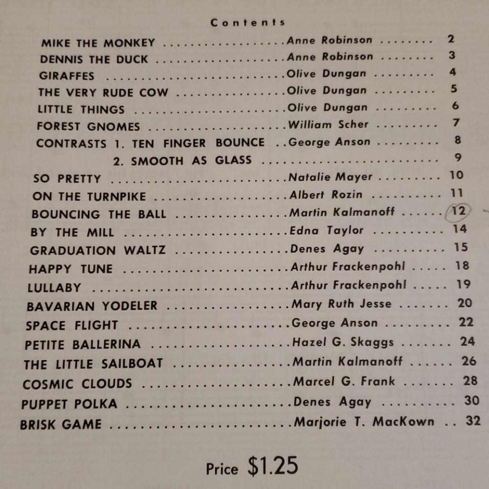 Vintage 22 Progressive Piano Pieces Book 1962 - Picture 6 of 6